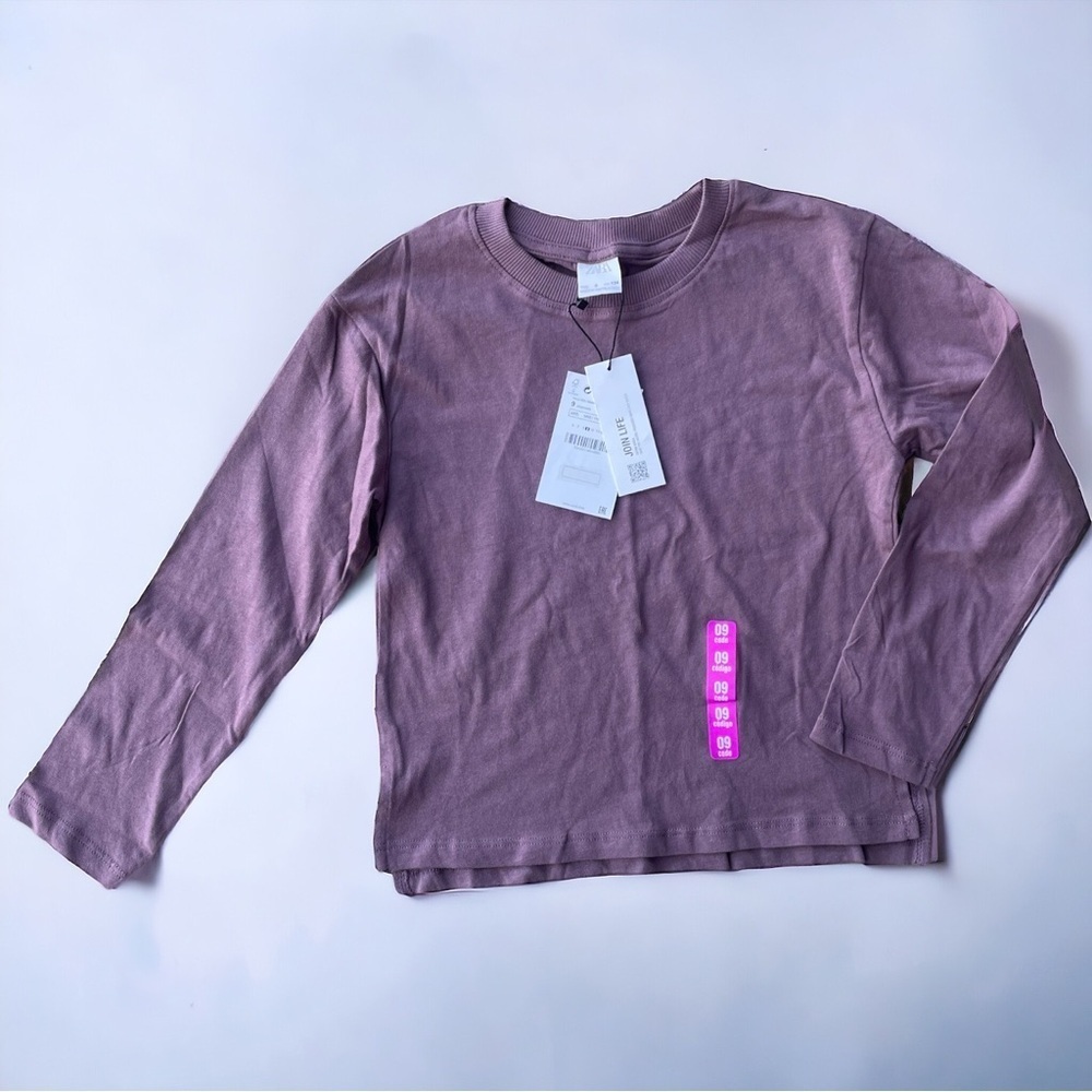 NWT Zara Kids Long Sleeve Crew Neck Tee - Size 9